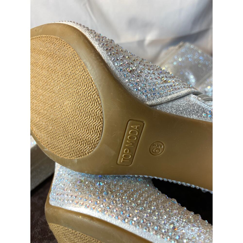 Top Moda Rhinestone knee high boots - Picture 10 of 11